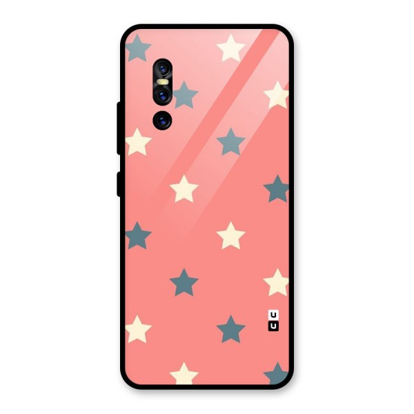 Diagonal Stars Glass Back Case for Vivo V15 Pro