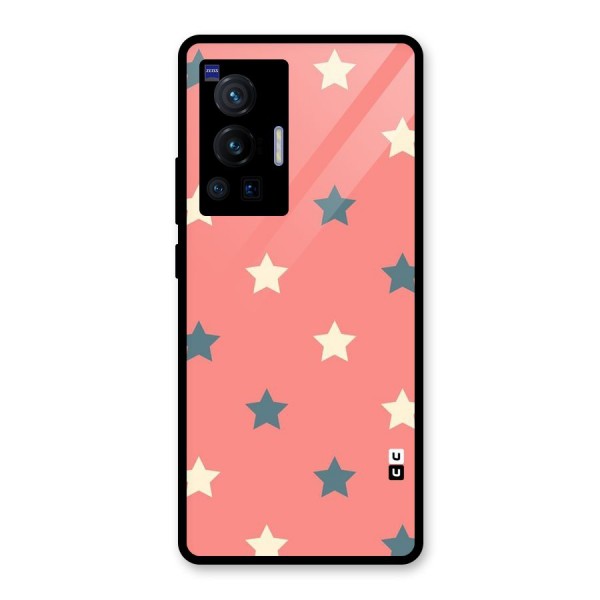 Diagonal Stars Glass Back Case for Vivo X70 Pro