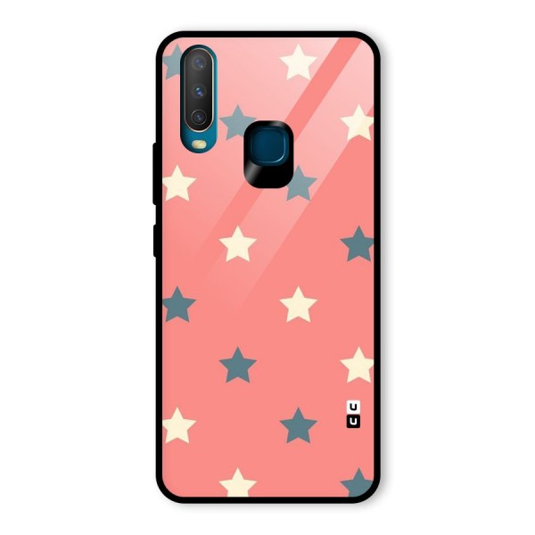 Diagonal Stars Glass Back Case for Vivo Y12