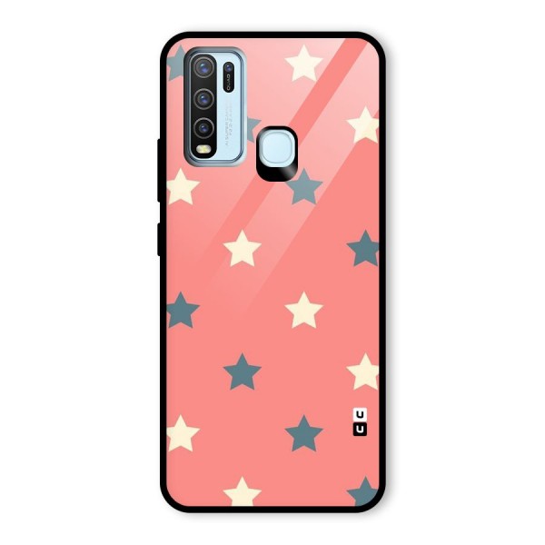 Diagonal Stars Glass Back Case for Vivo Y30