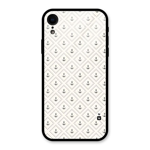 Diamond Anchor Design Glass Back Case for XR