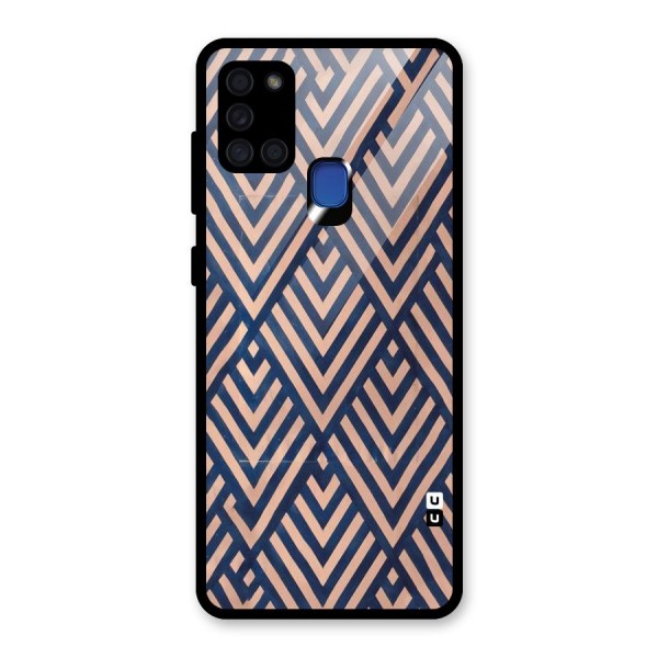 Diamond Blues Glass Back Case for Galaxy A21s