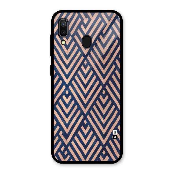 Diamond Blues Glass Back Case for Galaxy A30