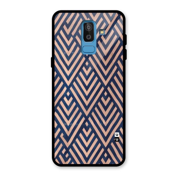 Diamond Blues Glass Back Case for Galaxy J8