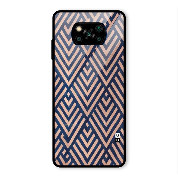 Diamond Blues Glass Back Case for Poco X3 Pro