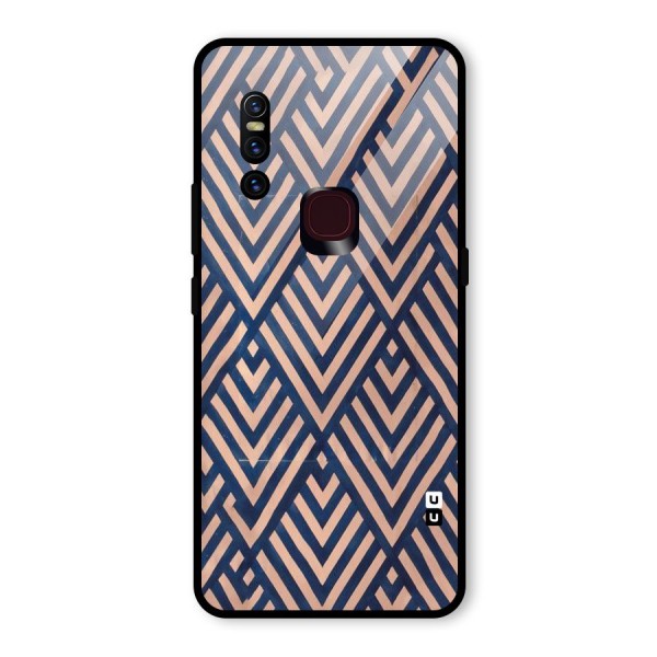 Diamond Blues Glass Back Case for Vivo V15