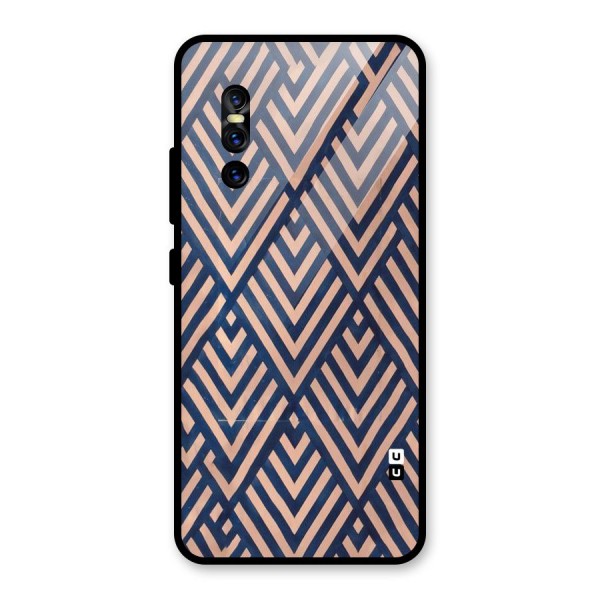 Diamond Blues Glass Back Case for Vivo V15 Pro