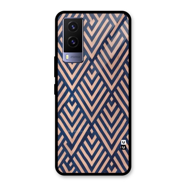 Diamond Blues Glass Back Case for Vivo V21e 5G