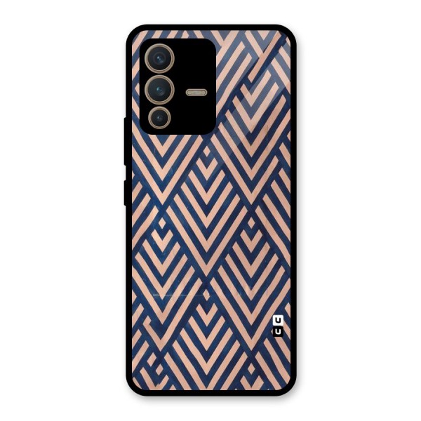 Diamond Blues Glass Back Case for Vivo V23 5G