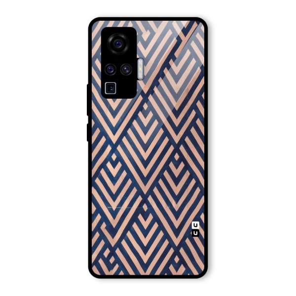 Diamond Blues Glass Back Case for Vivo X50 Pro