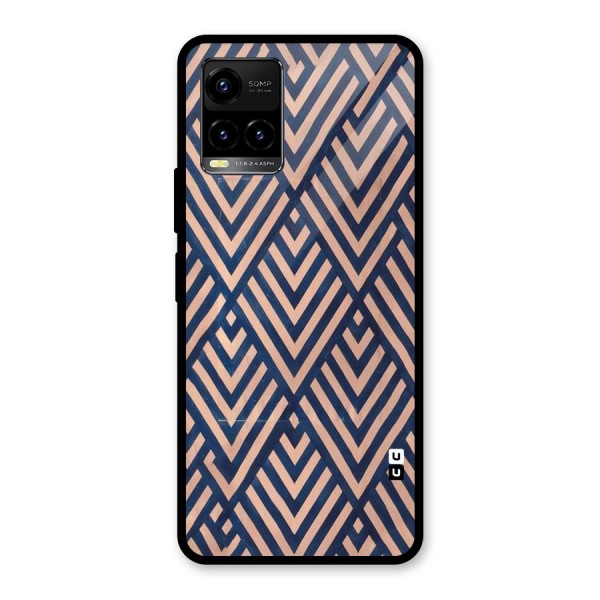 Diamond Blues Glass Back Case for Vivo Y21G