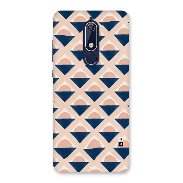 Diamond Circle Pattern Back Case for Nokia 5.1