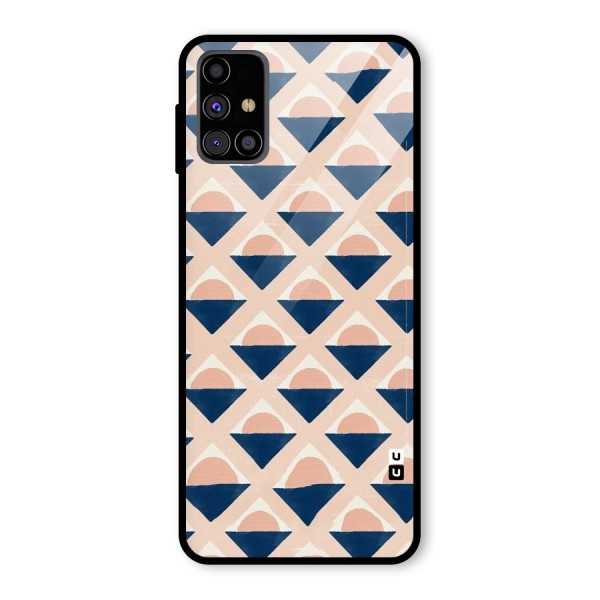 Diamond Circle Pattern Glass Back Case for Galaxy M31s