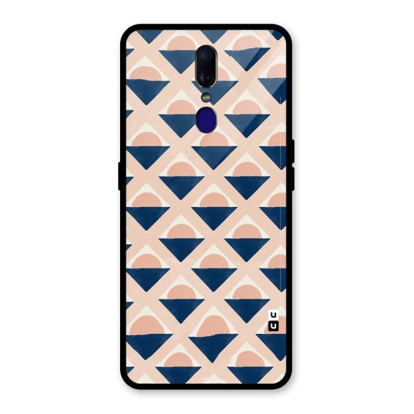 Diamond Circle Pattern Glass Back Case for Oppo F11