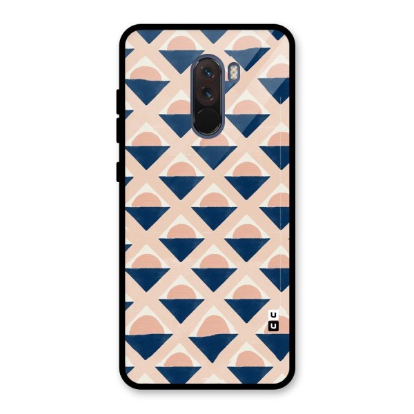 Diamond Circle Pattern Glass Back Case for Poco F1