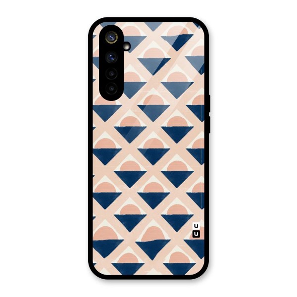 Diamond Circle Pattern Glass Back Case for Realme 6