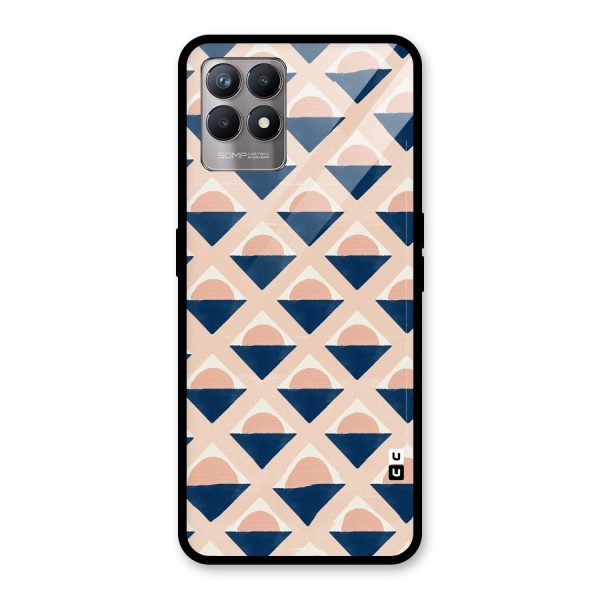 Diamond Circle Pattern Glass Back Case for Realme 8i