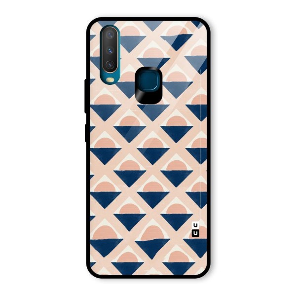 Diamond Circle Pattern Glass Back Case for Vivo Y12