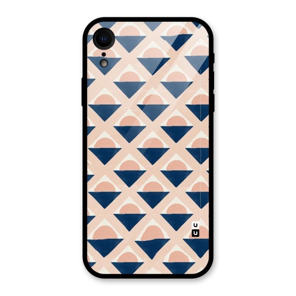 Diamond Circle Pattern Glass Back Case for XR