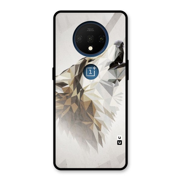 Diamond Wolf Glass Back Case for OnePlus 7T