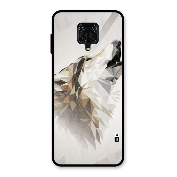 Diamond Wolf Glass Back Case for Poco M2 Pro