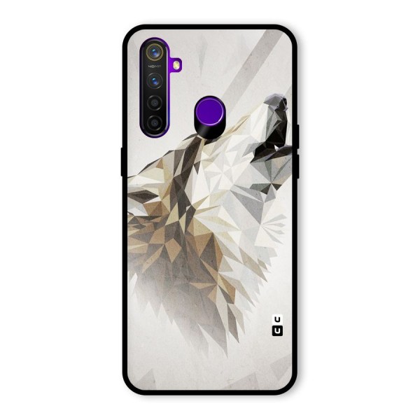 Diamond Wolf Glass Back Case for Realme 5 Pro