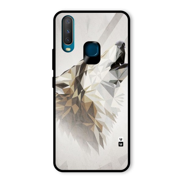 Diamond Wolf Glass Back Case for Vivo Y15