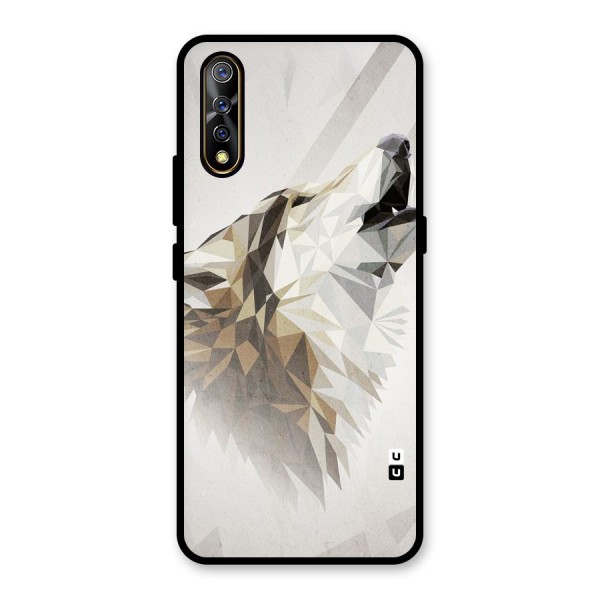 Diamond Wolf Glass Back Case for Vivo Z1x