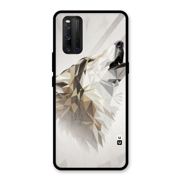 Diamond Wolf Glass Back Case for Vivo iQOO 3