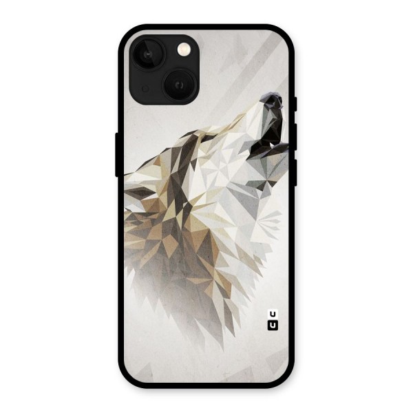 Diamond Wolf Glass Back Case for iPhone 13