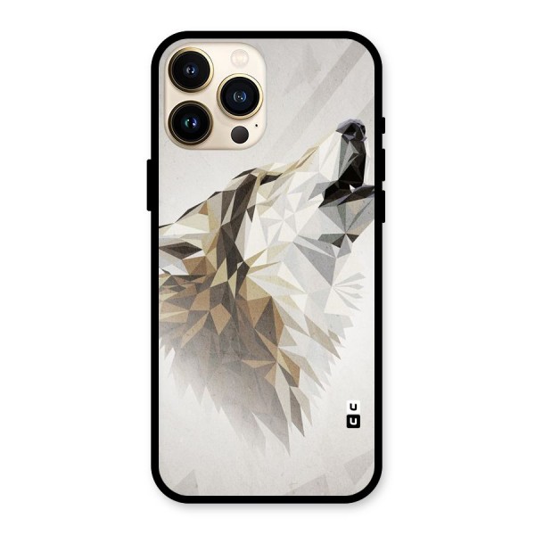 Diamond Wolf Glass Back Case for iPhone 13 Pro Max