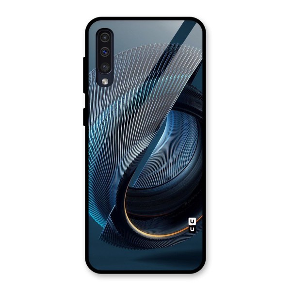 Digital Circle Pattern Glass Back Case for Galaxy A50s