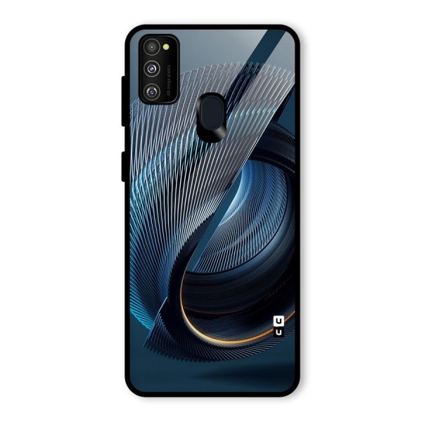 Digital Circle Pattern Glass Back Case for Galaxy M30s