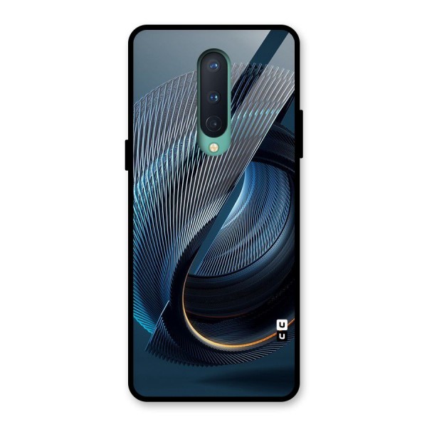 Digital Circle Pattern Glass Back Case for OnePlus 8