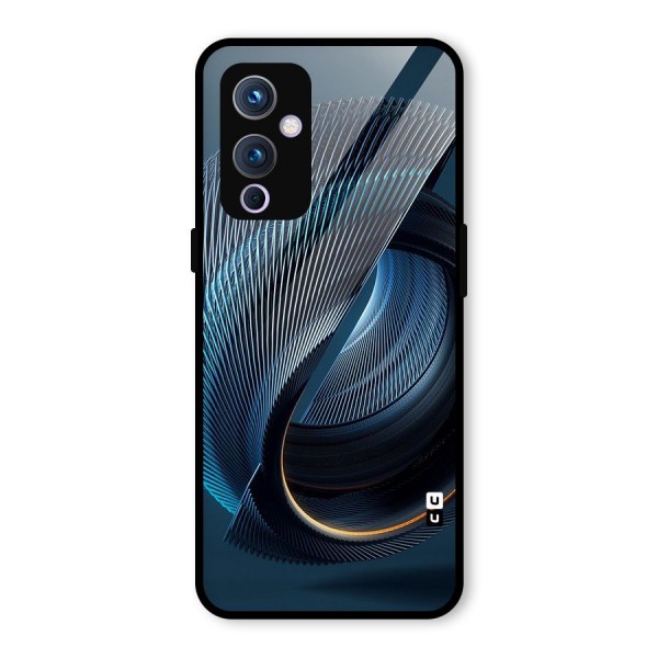 Digital Circle Pattern Glass Back Case for OnePlus 9
