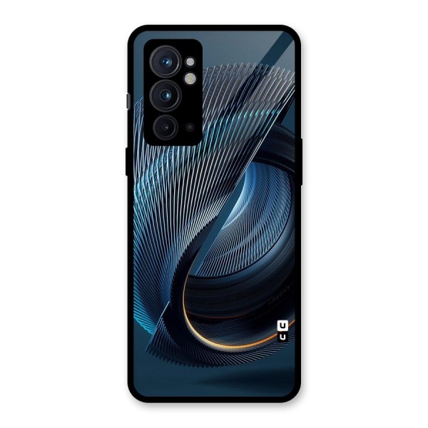 Digital Circle Pattern Glass Back Case for OnePlus 9RT 5G
