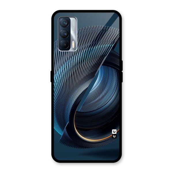 Digital Circle Pattern Glass Back Case for Realme X7