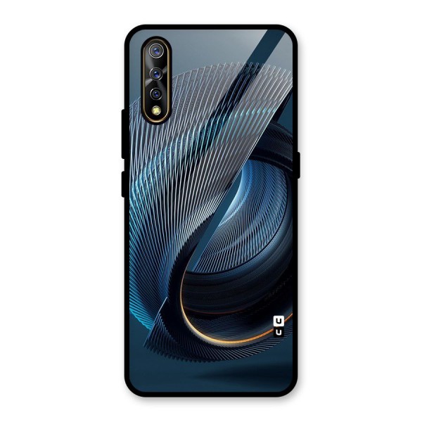 Digital Circle Pattern Glass Back Case for Vivo S1