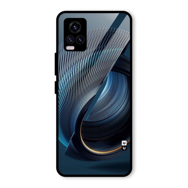 Digital Circle Pattern Glass Back Case for Vivo V20