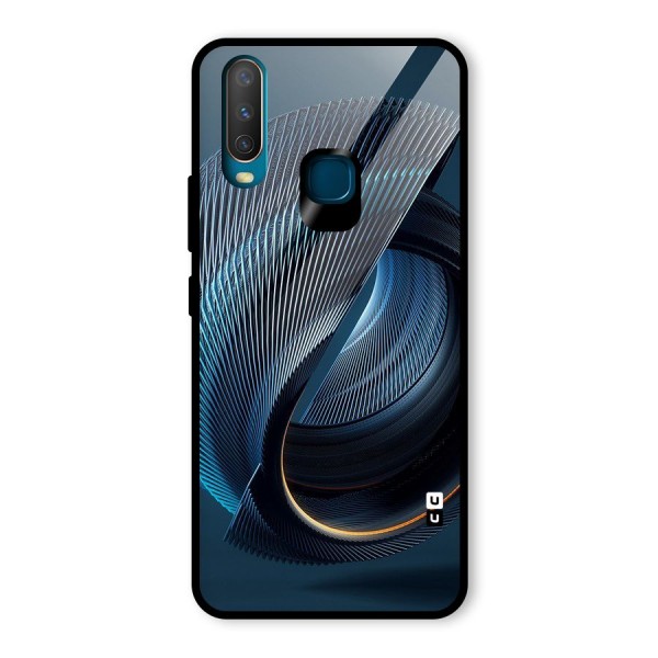 Digital Circle Pattern Glass Back Case for Vivo Y12