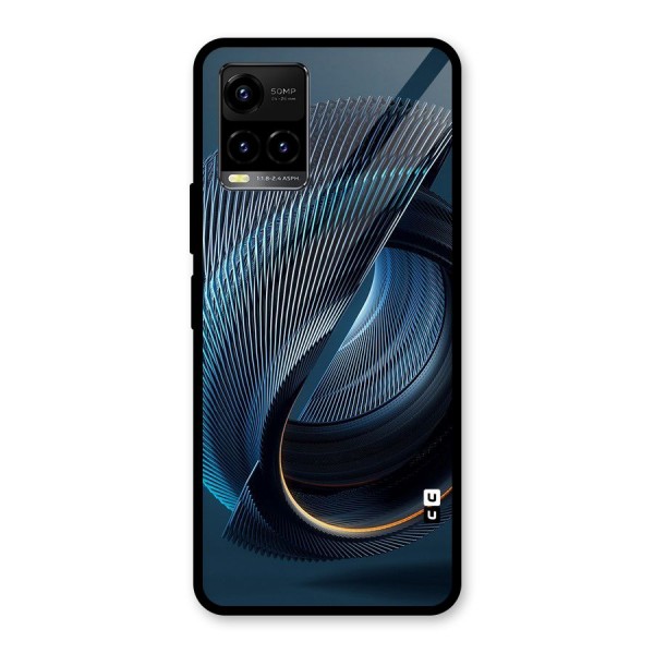 Digital Circle Pattern Glass Back Case for Vivo Y21A