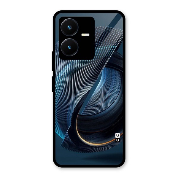 Digital Circle Pattern Glass Back Case for Vivo Y22