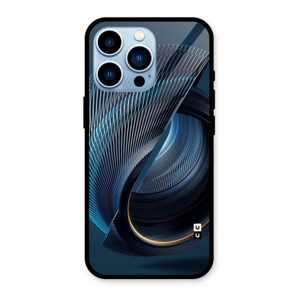 Digital Circle Pattern Glass Back Case for iPhone 13 Pro