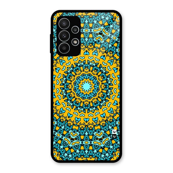 Digital Mandala Art Glass Back Case for Galaxy A23