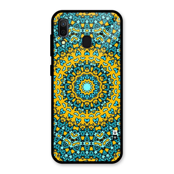 Digital Mandala Art Glass Back Case for Galaxy A30