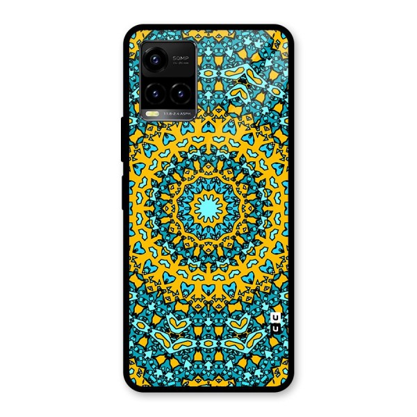 Digital Mandala Art Glass Back Case for Vivo Y21G