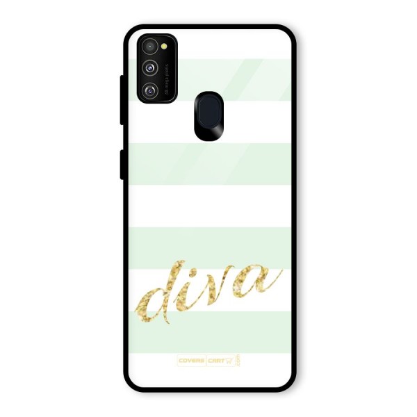 Diva Glass Back Case for Galaxy M21