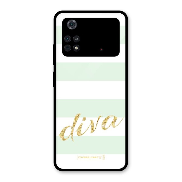 Diva Glass Back Case for Poco M4 Pro 4G