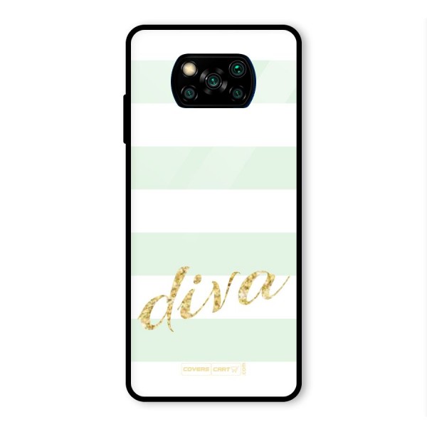 Diva Glass Back Case for Poco X3 Pro