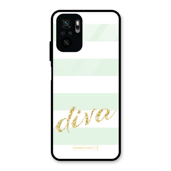 Diva Glass Back Case for Redmi Note 10